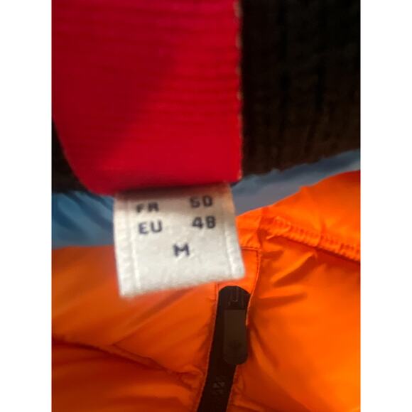 Rossignol Cesar Mens Orange Full-Zip Hooded Down Puffer Jacket Size M - Picture 8 of 11